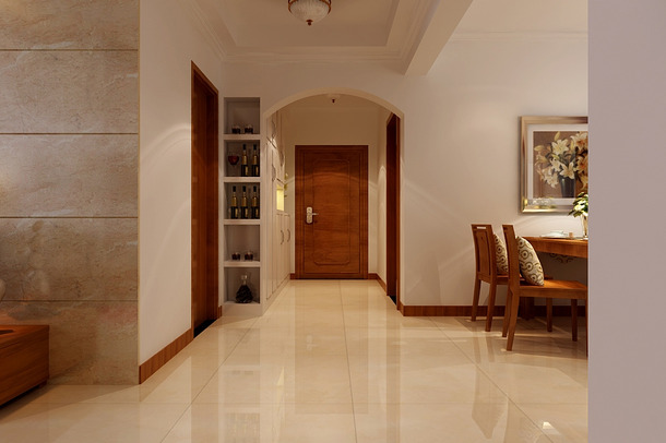 現(xiàn)代中式裝修過(guò)道效果圖2.jpg