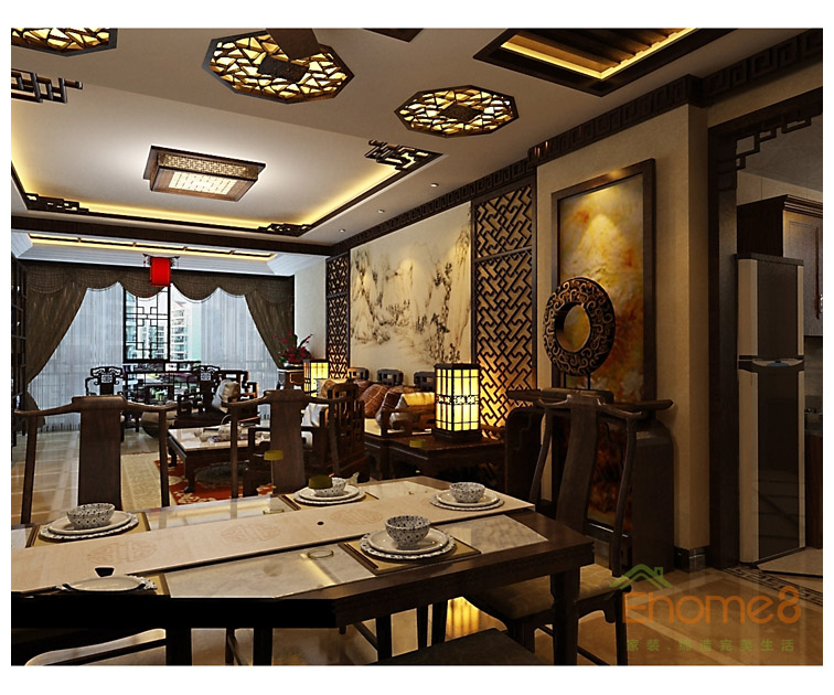 大美天第餐廳餐桌最終效果圖