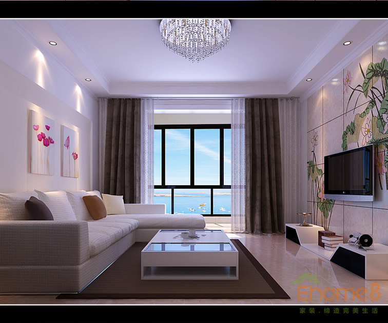 簡單整潔的客廳裝修效果圖1