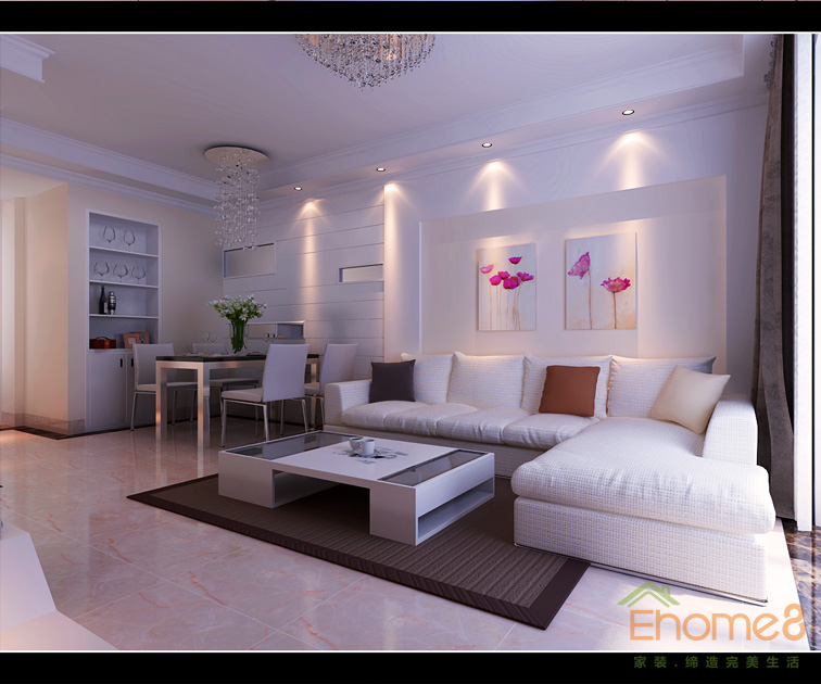 簡單整潔的客廳裝修效果圖2