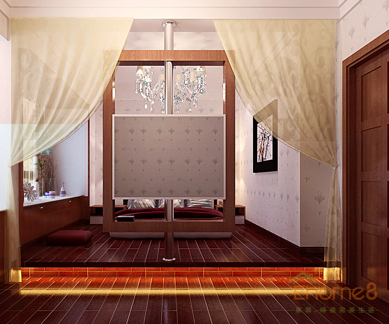 東城印象兩房一廳臥室裝修效果圖1496