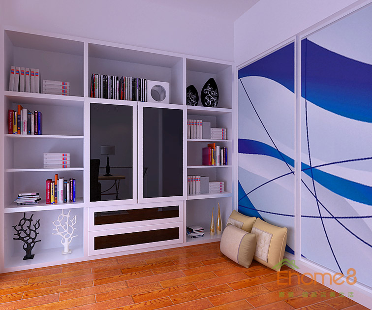東郡躍層書房裝修效果圖2