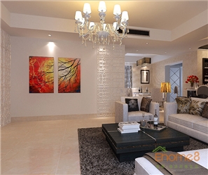 碧園大城小院躍層客廳現代簡約風格裝修效果圖