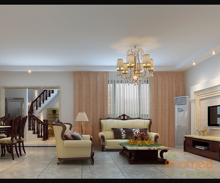 東郡躍層入口裝修效果圖.