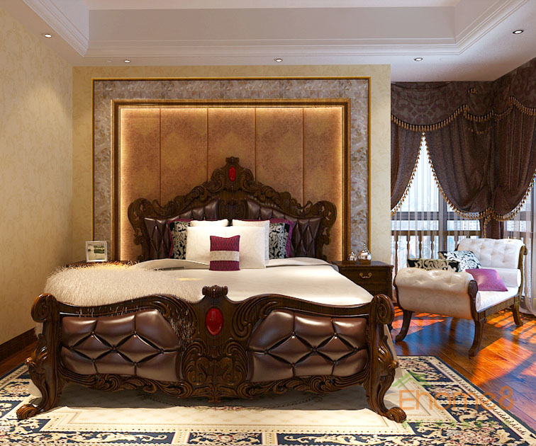 東郡三房一廳113平米主人房裝修效果圖1