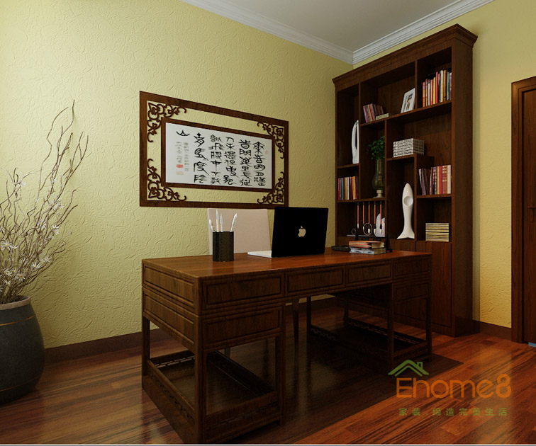 東南亞風情書房裝修效果圖2