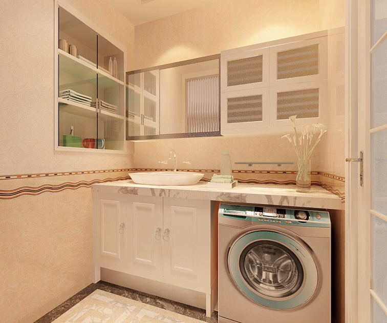 東郡現(xiàn)代小清新風格113平米洗臉間裝修效果圖