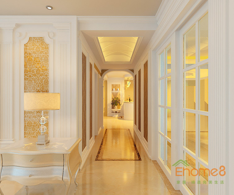 東郡地中海風格138平米過道裝修效果圖1