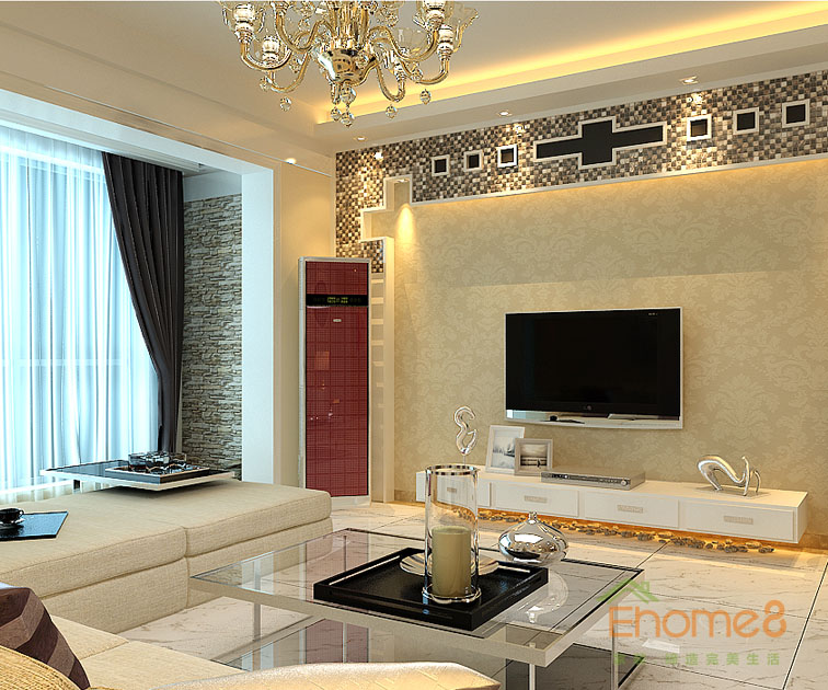 鳳嶺一號(hào)68平米兩房一廳歐式經(jīng)典客廳裝修效果圖1