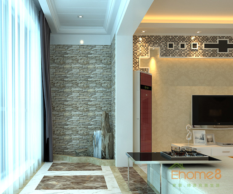 兩房一廳歐式經(jīng)典客廳休息區(qū)裝修效果圖1