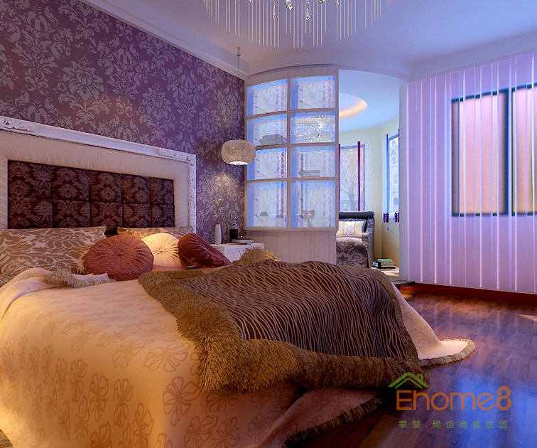 鳳嶺一號88平米古典歐式風格豪華主人房裝修效果圖1