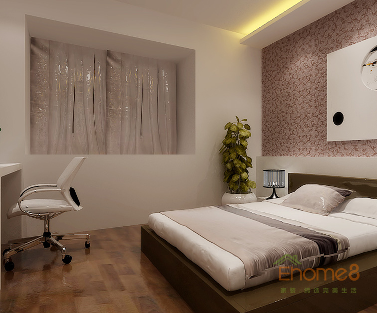 鳳起新都76平米美式風格臥室裝修效果圖12