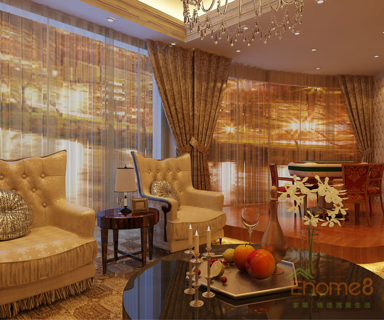 田園風(fēng)金秀華東大酒店歐式豪華套間裝修效果圖12345