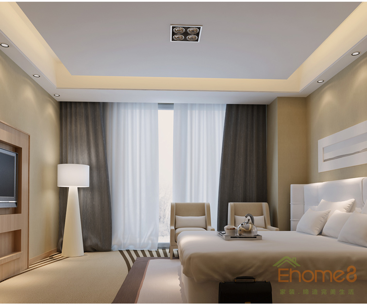 田園風(fēng)金秀華東大酒店歐式客房裝修效果圖1