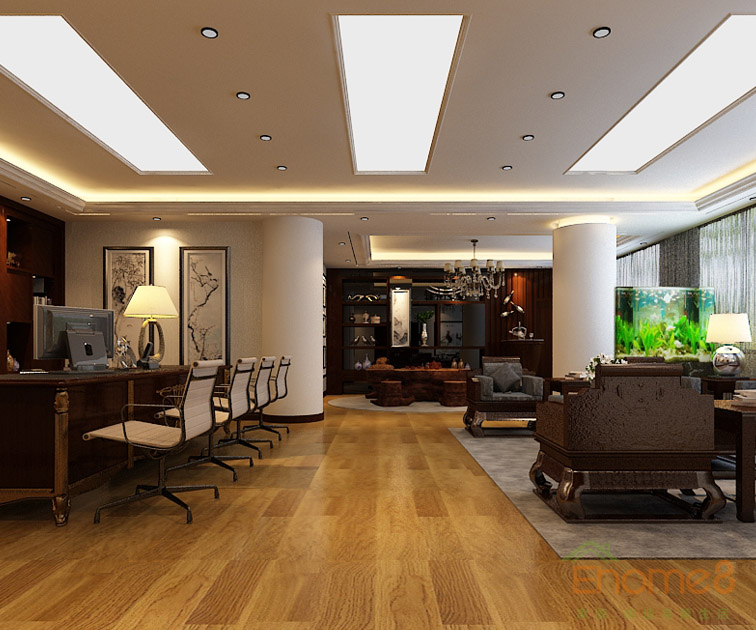 歐式豪華端重總經理辦公室裝修效果圖12