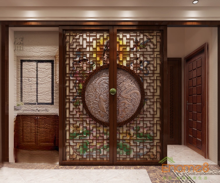 37㎡小戶型中式風格入戶裝修效果圖11