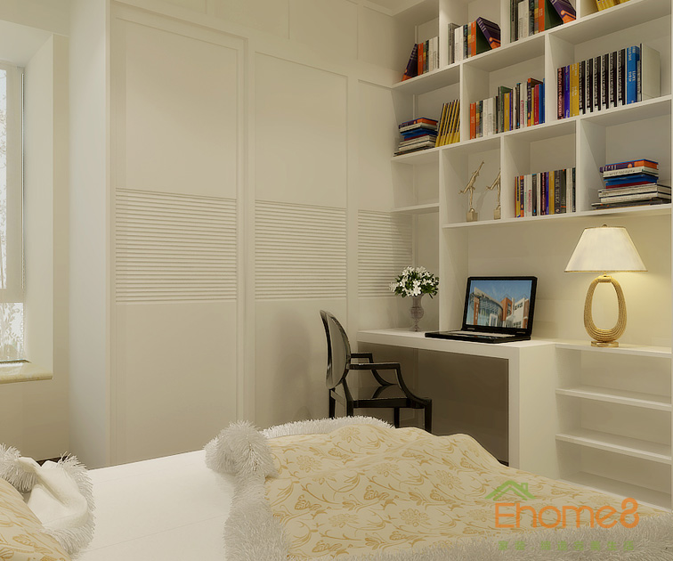 77㎡兩房一廳歐式風格臥室裝修效果圖3