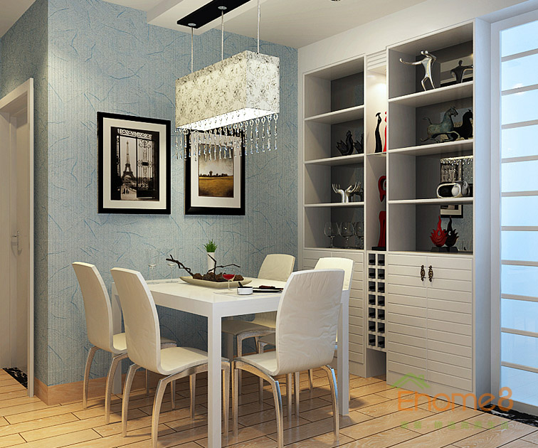 60㎡兩房一廳美式風(fēng)格餐廳裝修效果圖.jpg
