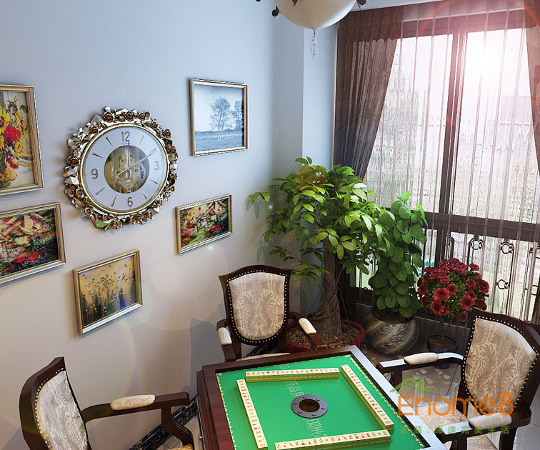 108㎡三房一廳法式風(fēng)格休閑處裝修效果圖53