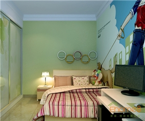 天鵝湖78㎡兩房一廳歐式風格裝修效果圖