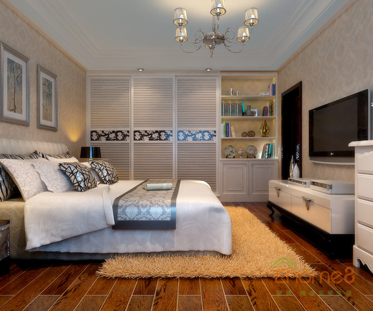 142㎡四房一廳法式風格臥室裝修效果圖22