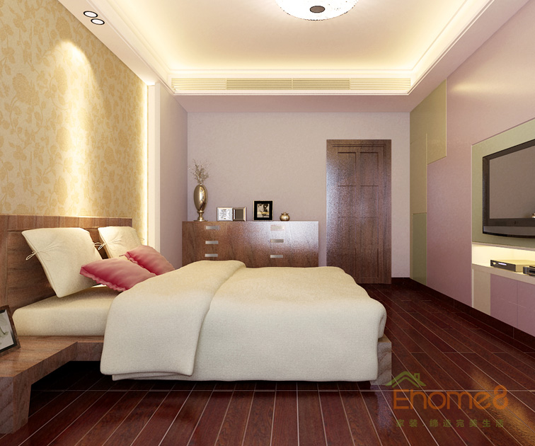 119㎡三房一廳中式風格臥室裝修效果圖951254