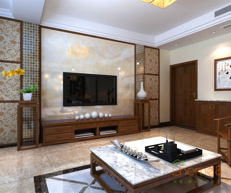 139㎡復(fù)式中式簡(jiǎn)約風(fēng)格客廳茶幾裝修效果圖