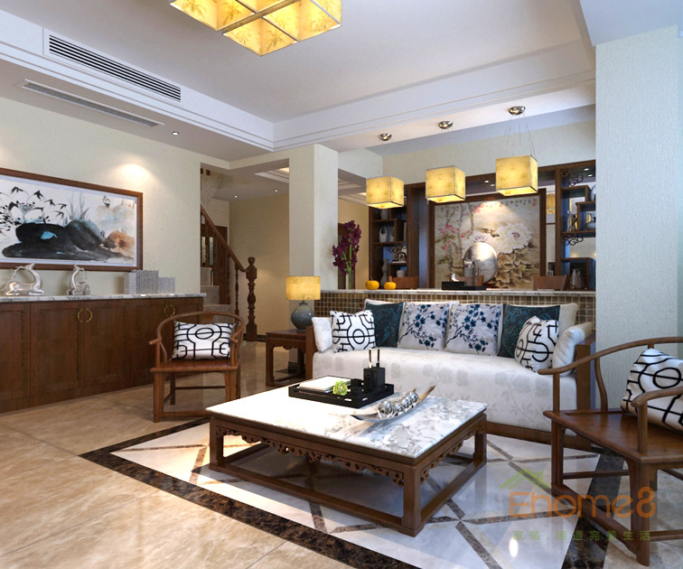 139㎡復(fù)式中式簡(jiǎn)約風(fēng)格客廳沙發(fā)裝修效果圖652