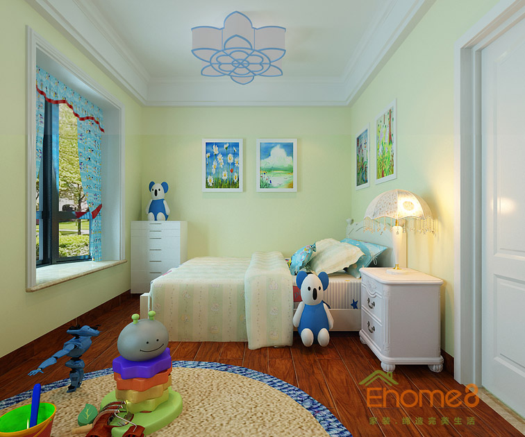 83㎡兩房一廳現代簡約風格小孩房裝修效果圖7956.jpg