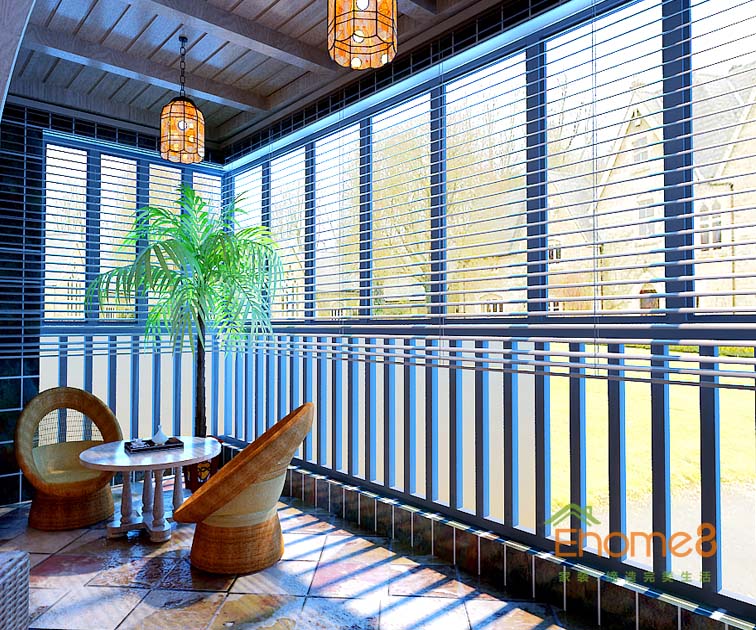 72㎡兩房一廳地中海風(fēng)格陽(yáng)臺(tái)裝修效果圖