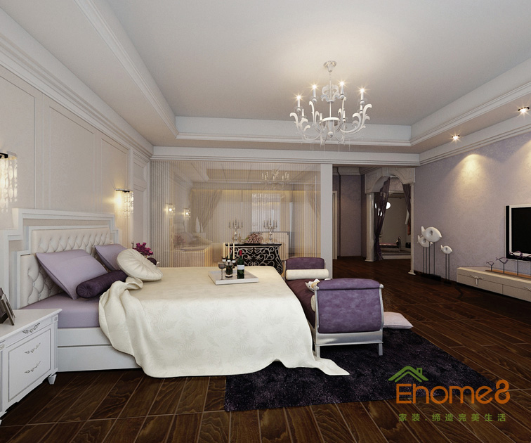 186㎡躍層歐式風(fēng)格臥室裝修效果圖85