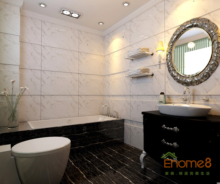 186㎡躍層歐式風(fēng)格浴室裝修效果圖