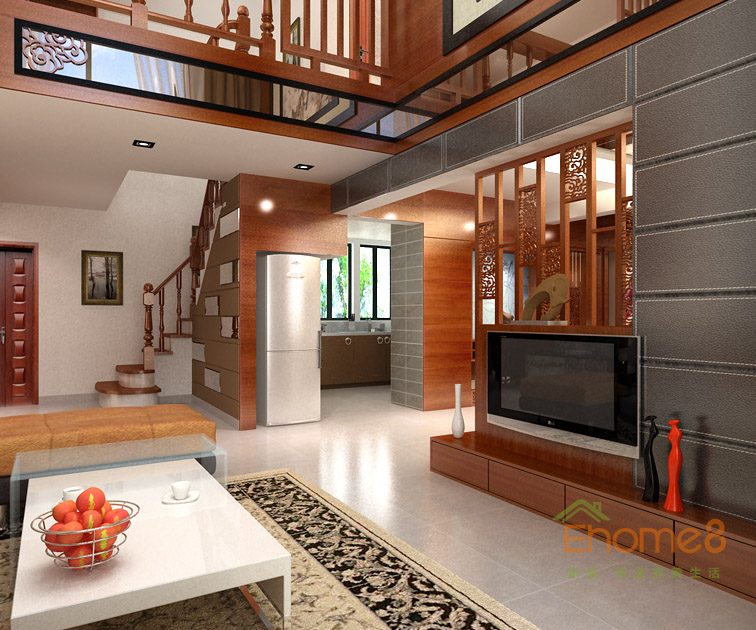 172㎡躍層法式風格客廳裝修效果圖9653