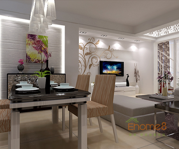 132㎡四房一廳歐式風格餐廳裝修效果圖794