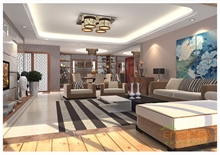 2房1廳灰色風格客廳效果圖